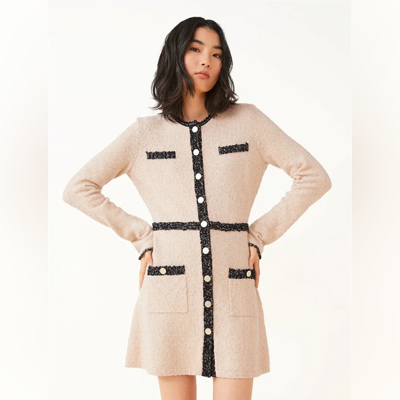 NWT & Other Stories Bouclé Wool Buttoned Dress szS - Picture 1 of 5